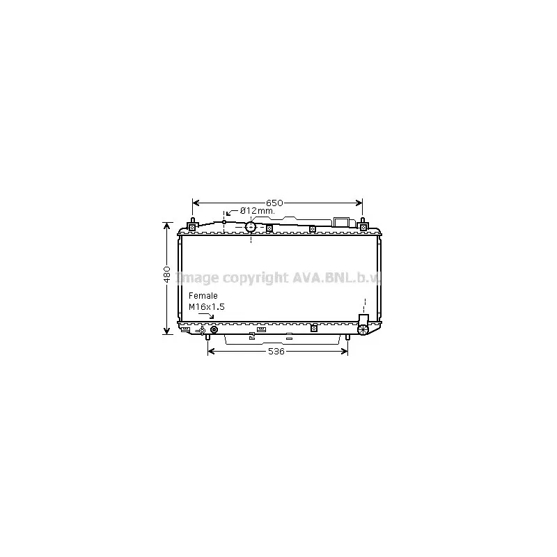 Radiateur, refroidissement du moteur AVA QUALITY COOLING TO2348