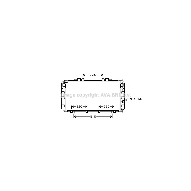 Radiateur, refroidissement du moteur AVA QUALITY COOLING TO2355