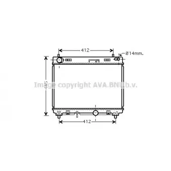 Radiateur, refroidissement du moteur AVA QUALITY COOLING TO2358