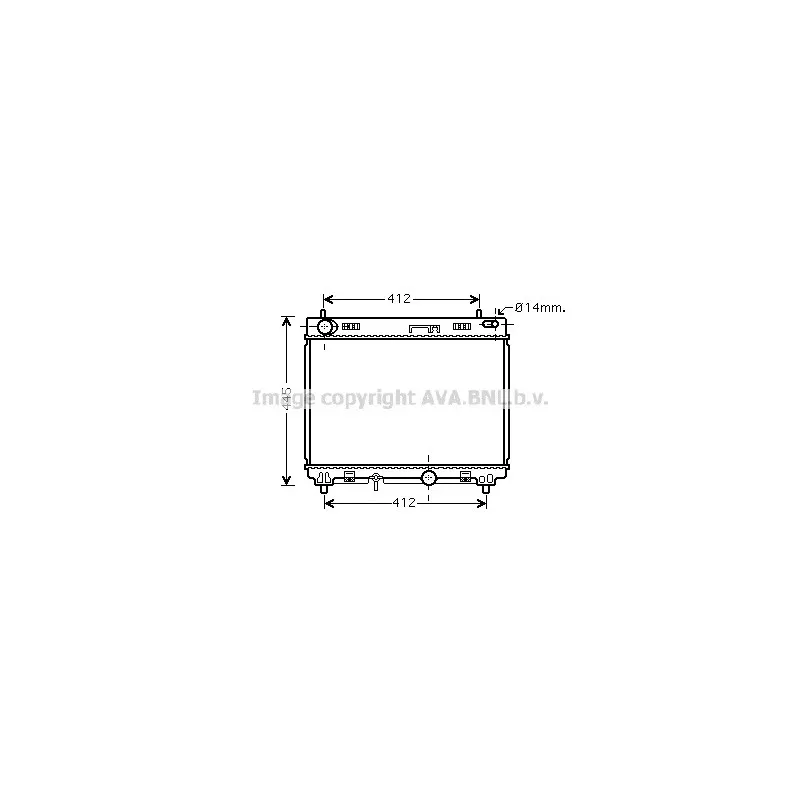 Radiateur, refroidissement du moteur AVA QUALITY COOLING TO2358
