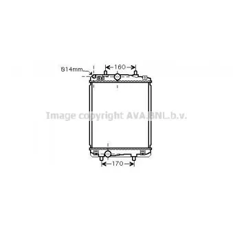 Radiateur, refroidissement du moteur AVA QUALITY COOLING TO2359