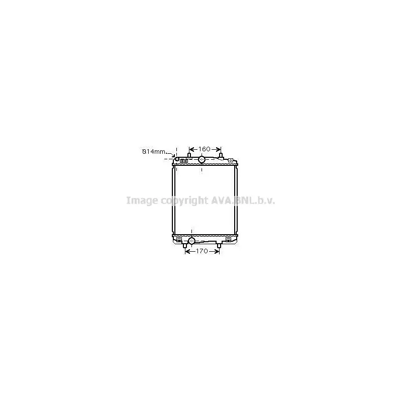 Radiateur, refroidissement du moteur AVA QUALITY COOLING TO2359