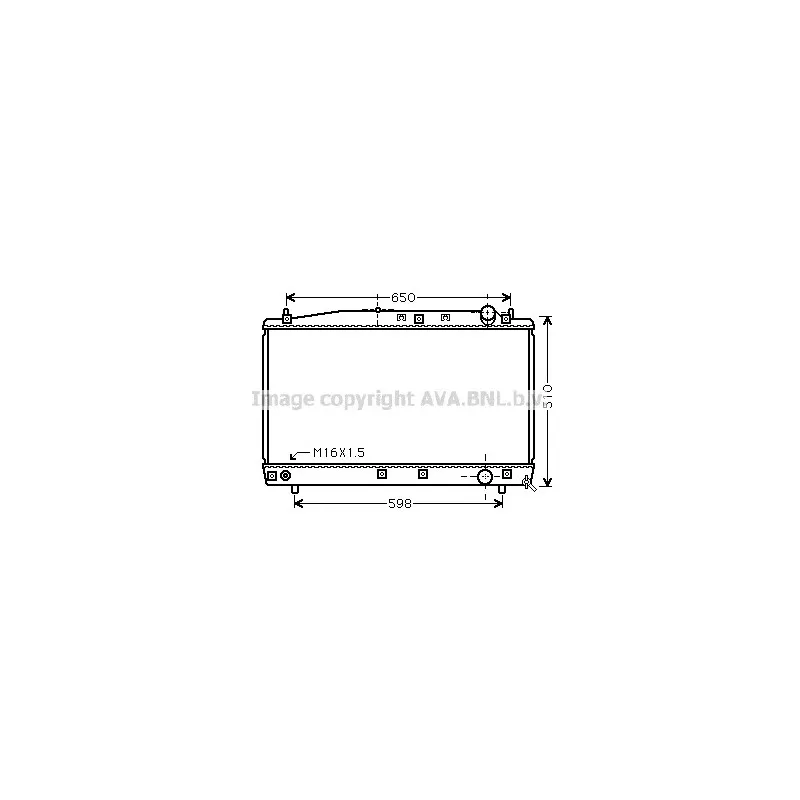 Radiateur, refroidissement du moteur AVA QUALITY COOLING TO2366