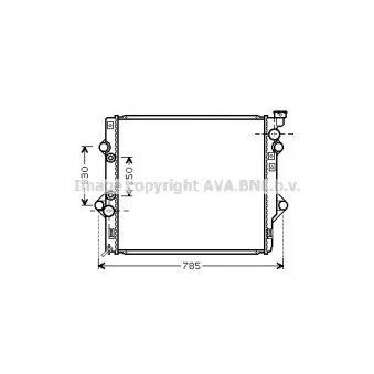 Radiateur, refroidissement du moteur AVA QUALITY COOLING TO2367