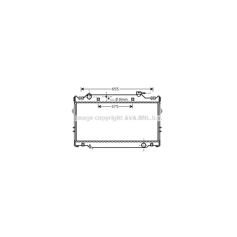 Radiateur, refroidissement du moteur AVA QUALITY COOLING TO2370