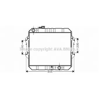 Radiateur, refroidissement du moteur AVA QUALITY COOLING