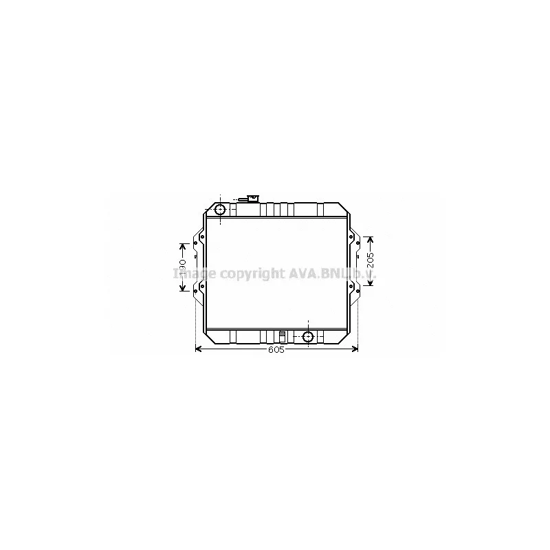 Radiateur, refroidissement du moteur AVA QUALITY COOLING TO2371