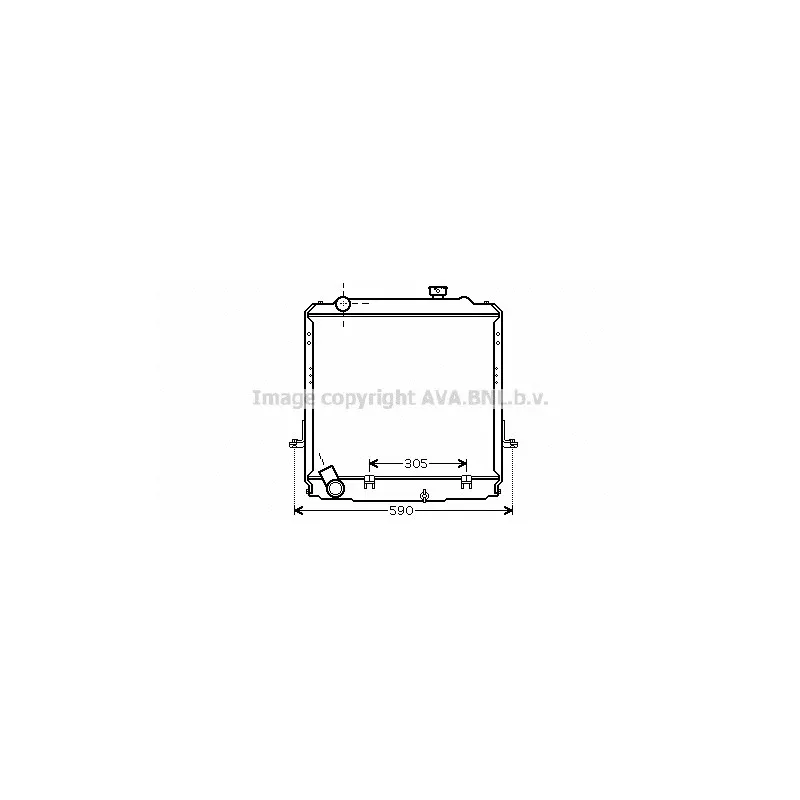 Radiateur, refroidissement du moteur AVA QUALITY COOLING TO2373