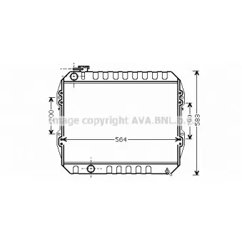 Radiateur, refroidissement du moteur AVA QUALITY COOLING TO2374