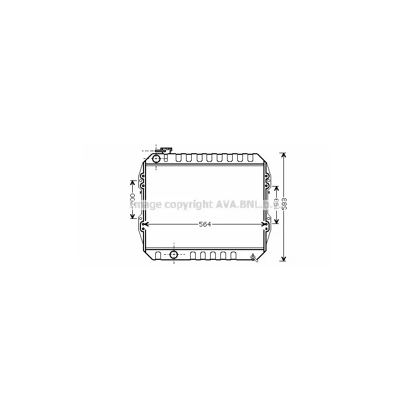 Radiateur, refroidissement du moteur AVA QUALITY COOLING TO2374