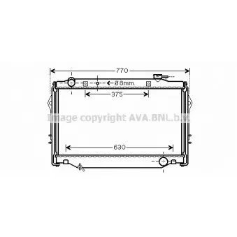 Radiateur, refroidissement du moteur AVA QUALITY COOLING TO2375