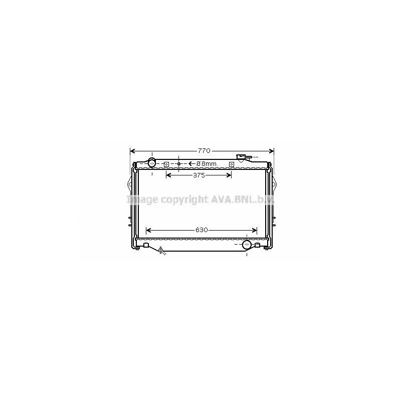 Radiateur, refroidissement du moteur AVA QUALITY COOLING TO2375