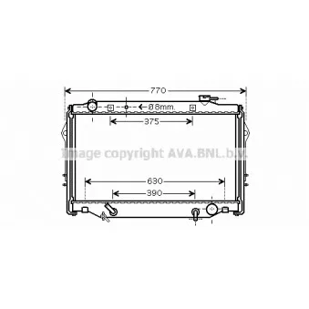 Radiateur, refroidissement du moteur AVA QUALITY COOLING TO2376