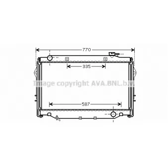 Radiateur, refroidissement du moteur AVA QUALITY COOLING TO2377