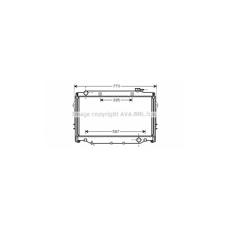 Radiateur, refroidissement du moteur AVA QUALITY COOLING TO2377