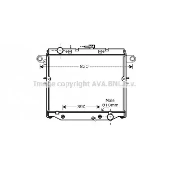 Radiateur, refroidissement du moteur AVA QUALITY COOLING TO2378