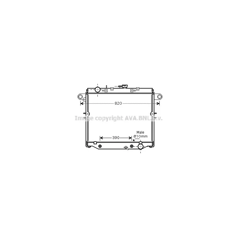 Radiateur, refroidissement du moteur AVA QUALITY COOLING TO2378