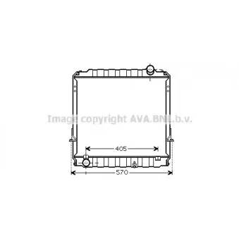 Radiateur, refroidissement du moteur AVA QUALITY COOLING TO2396
