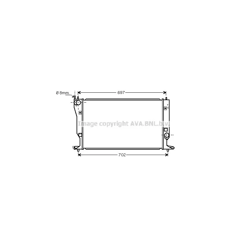 Radiateur, refroidissement du moteur AVA QUALITY COOLING TO2398