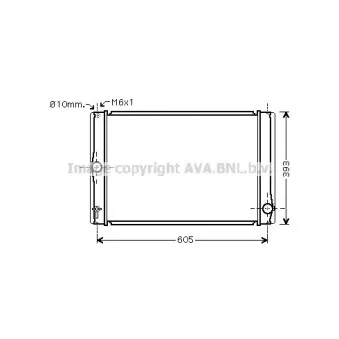 Radiateur, refroidissement du moteur AVA QUALITY COOLING TO2400