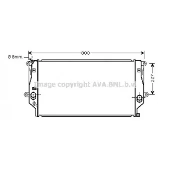 Radiateur, refroidissement du moteur AVA QUALITY COOLING TO2401