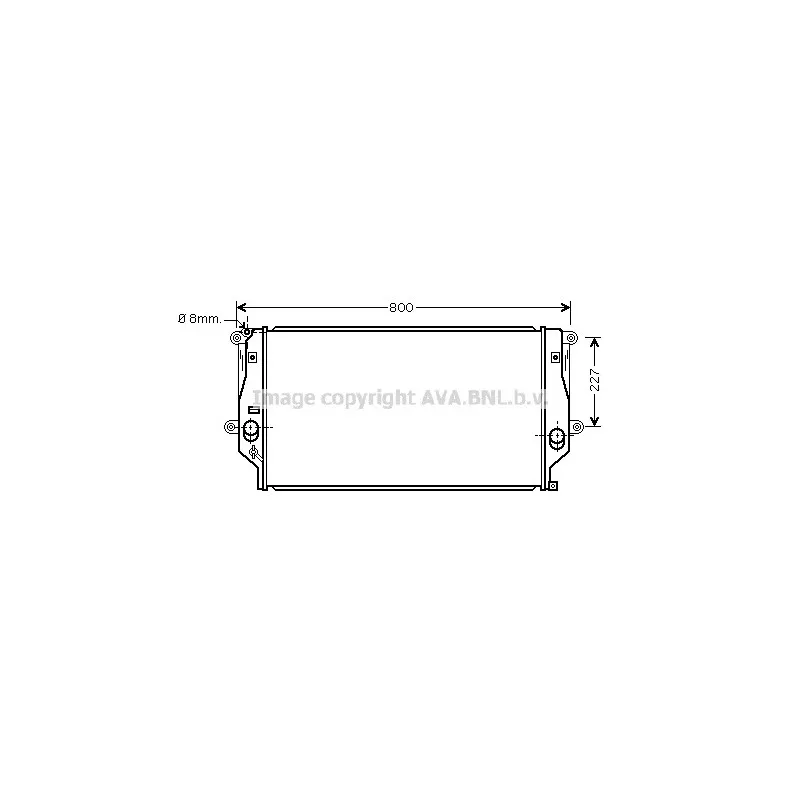 Radiateur, refroidissement du moteur AVA QUALITY COOLING TO2401