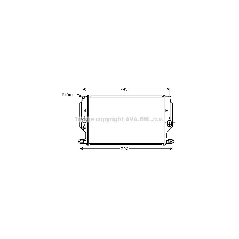 Radiateur, refroidissement du moteur AVA QUALITY COOLING TO2402