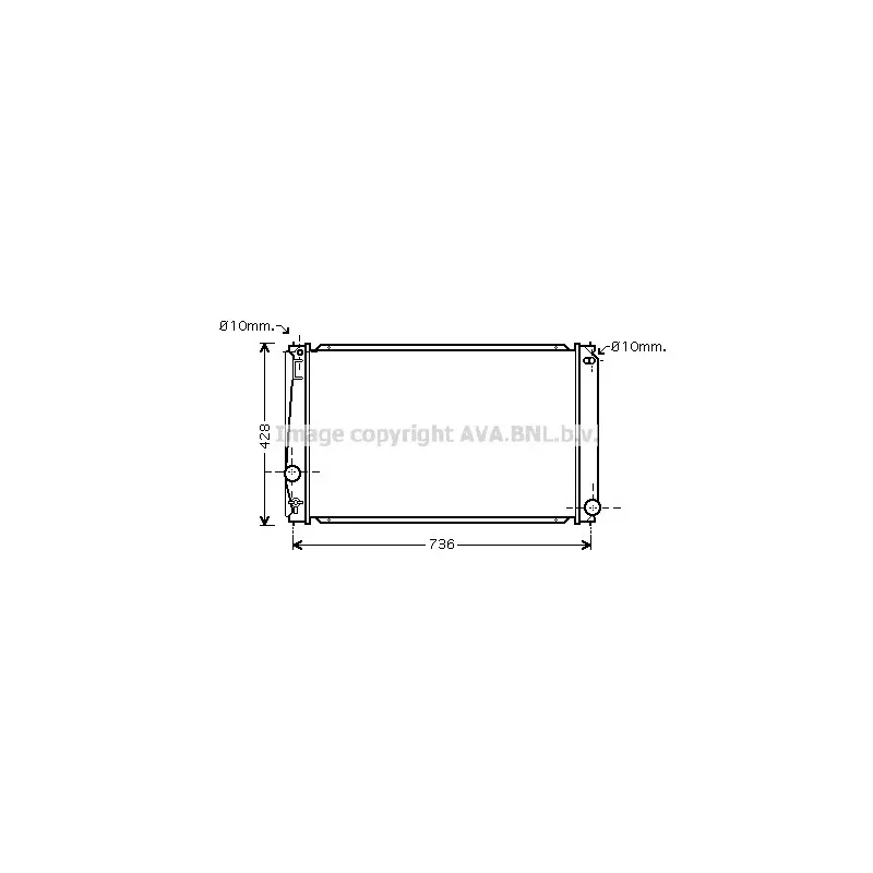 Radiateur, refroidissement du moteur AVA QUALITY COOLING TO2419