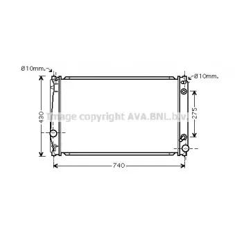 Radiateur, refroidissement du moteur AVA QUALITY COOLING TO2420