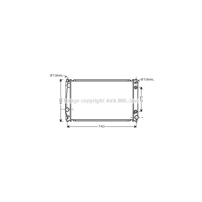 Radiateur, refroidissement du moteur AVA QUALITY COOLING TO2420