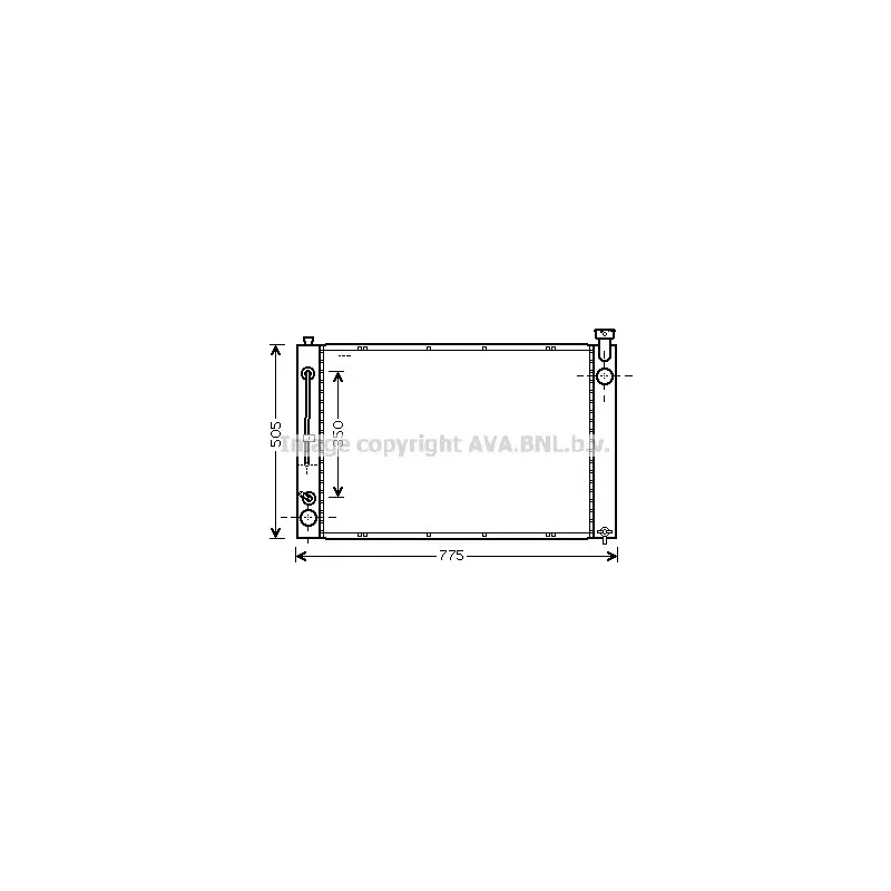 Radiateur, refroidissement du moteur AVA QUALITY COOLING TO2427