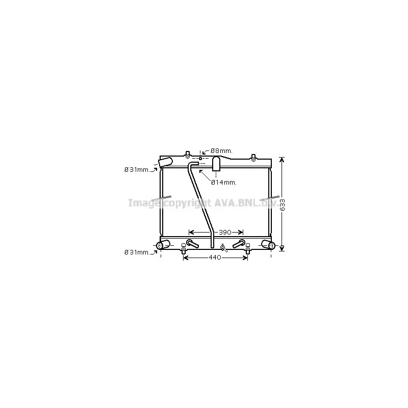 Radiateur, refroidissement du moteur AVA QUALITY COOLING TO2434