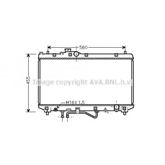 Radiateur, refroidissement du moteur AVA QUALITY COOLING TO2453