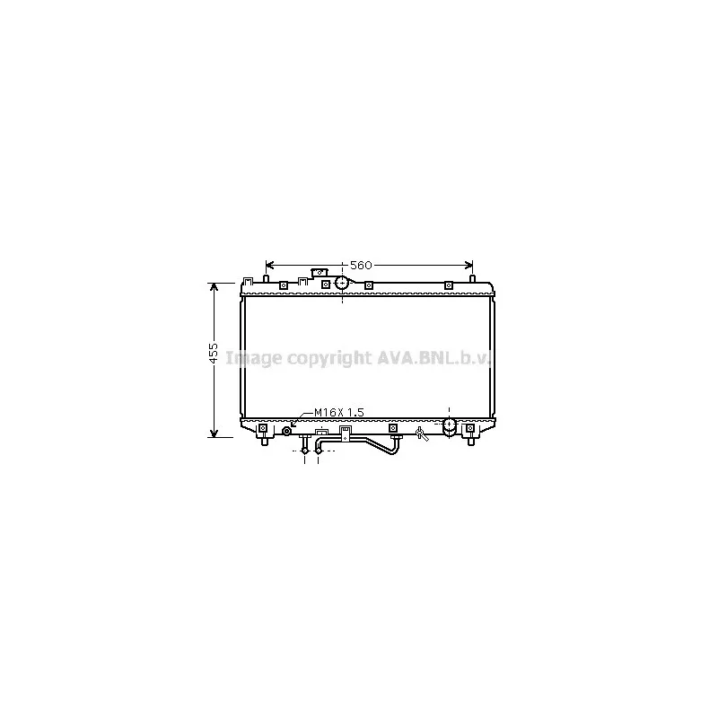Radiateur, refroidissement du moteur AVA QUALITY COOLING TO2453