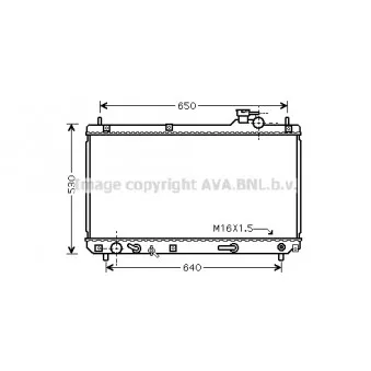 Radiateur, refroidissement du moteur AVA QUALITY COOLING TO2457