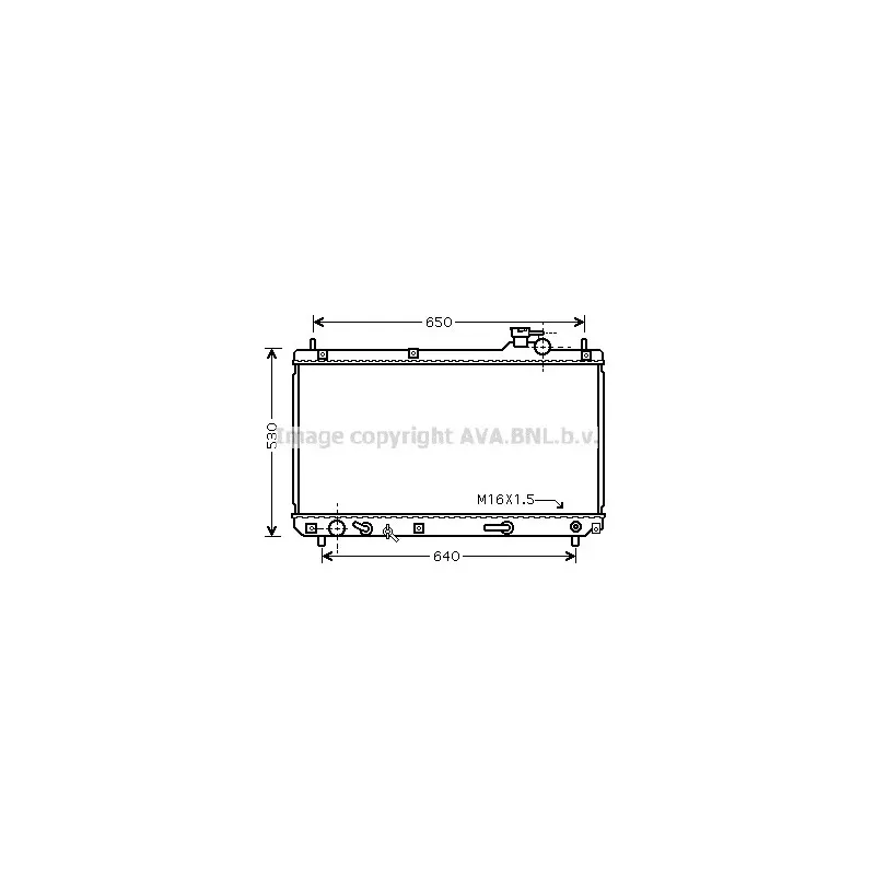 Radiateur, refroidissement du moteur AVA QUALITY COOLING TO2457