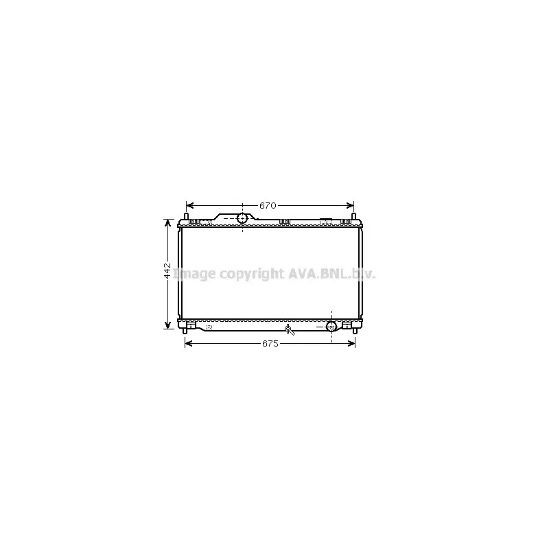 Radiateur, refroidissement du moteur AVA QUALITY COOLING TO2461