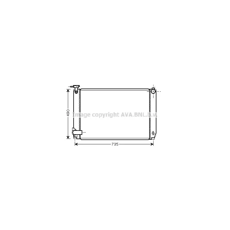 Radiateur, refroidissement du moteur AVA QUALITY COOLING TO2462