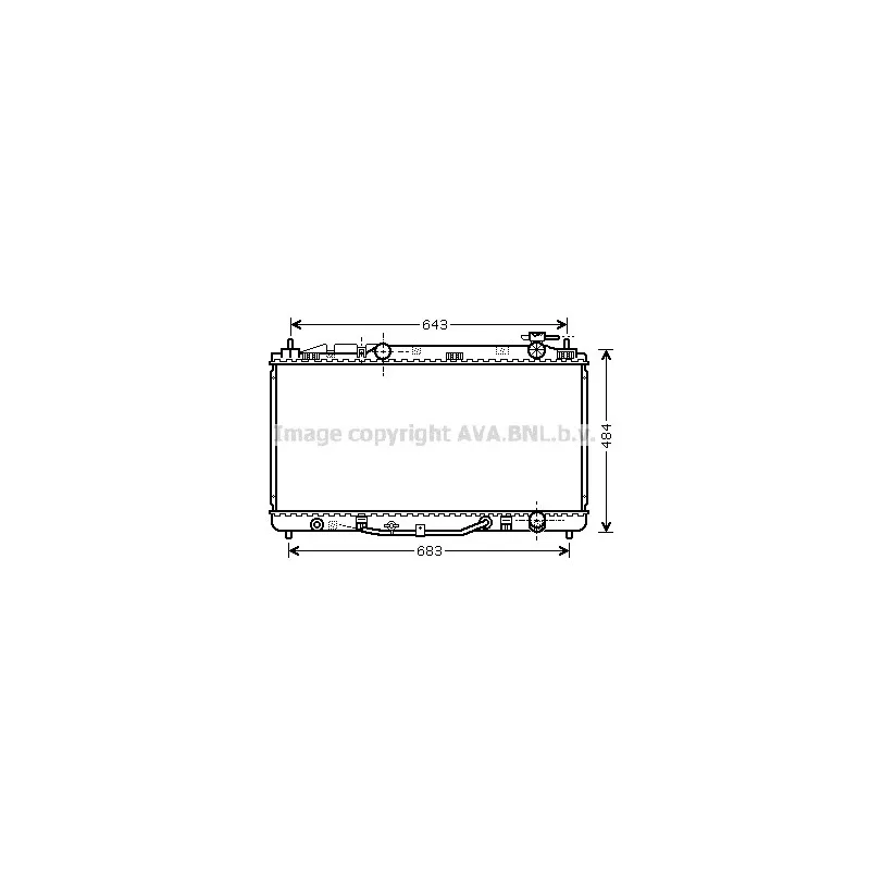 Radiateur, refroidissement du moteur AVA QUALITY COOLING TO2464
