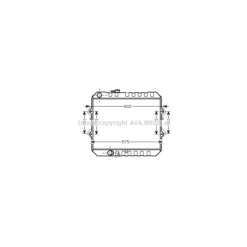Radiateur, refroidissement du moteur AVA QUALITY COOLING TO2465