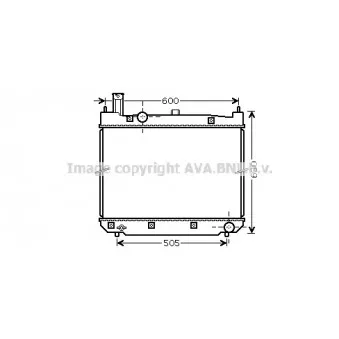 Radiateur, refroidissement du moteur AVA QUALITY COOLING TO2471