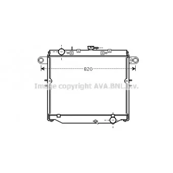 Radiateur, refroidissement du moteur AVA QUALITY COOLING TO2477