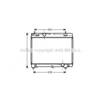 Radiateur, refroidissement du moteur AVA QUALITY COOLING TO2482