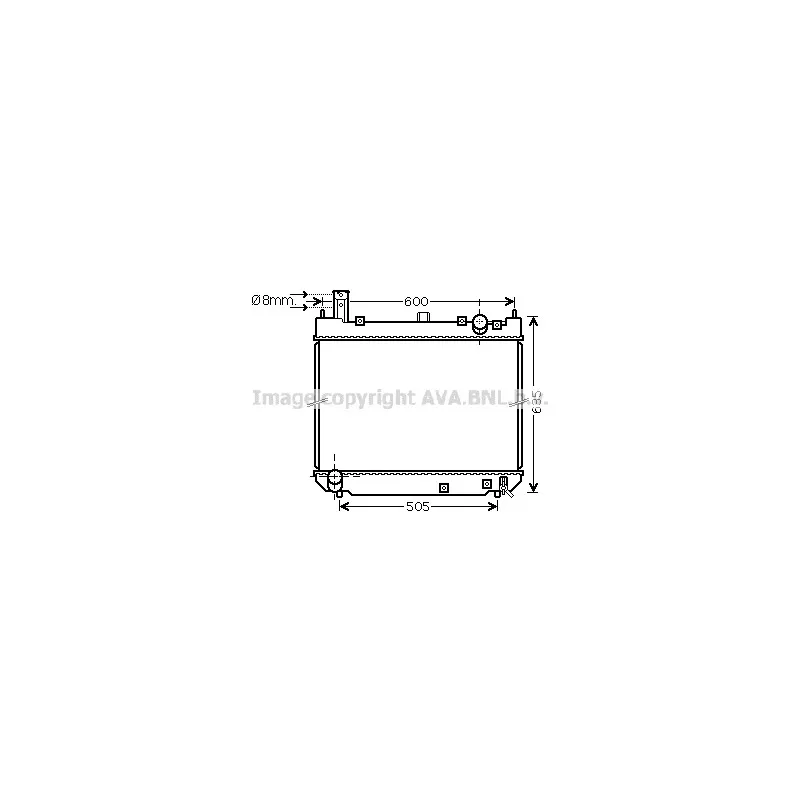 Radiateur, refroidissement du moteur AVA QUALITY COOLING TO2488