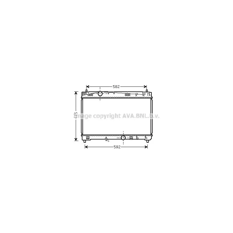 Radiateur, refroidissement du moteur AVA QUALITY COOLING TO2489