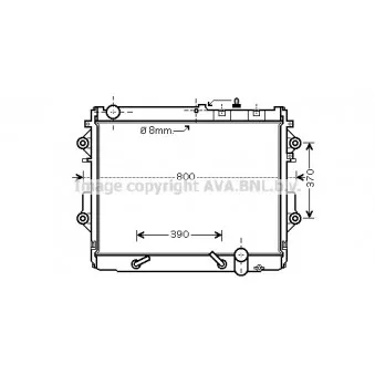 Radiateur, refroidissement du moteur AVA QUALITY COOLING TO2490