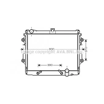 Radiateur, refroidissement du moteur AVA QUALITY COOLING TO2491