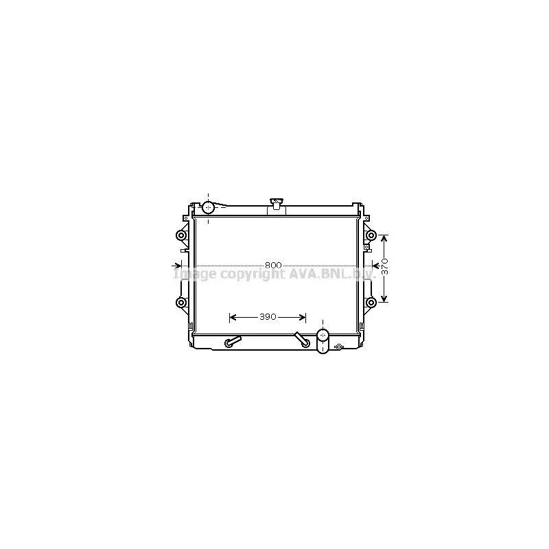 Radiateur, refroidissement du moteur AVA QUALITY COOLING TO2491
