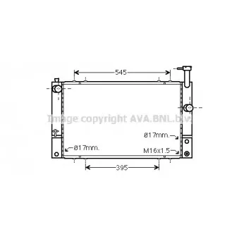 Radiateur, refroidissement du moteur AVA QUALITY COOLING TO2494