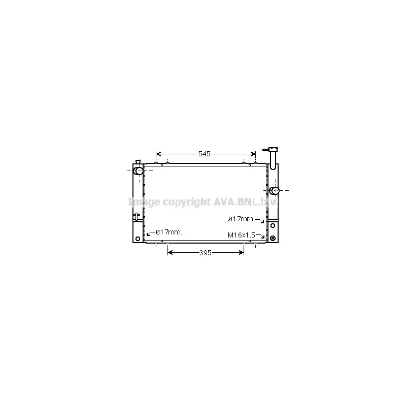 Radiateur, refroidissement du moteur AVA QUALITY COOLING TO2494